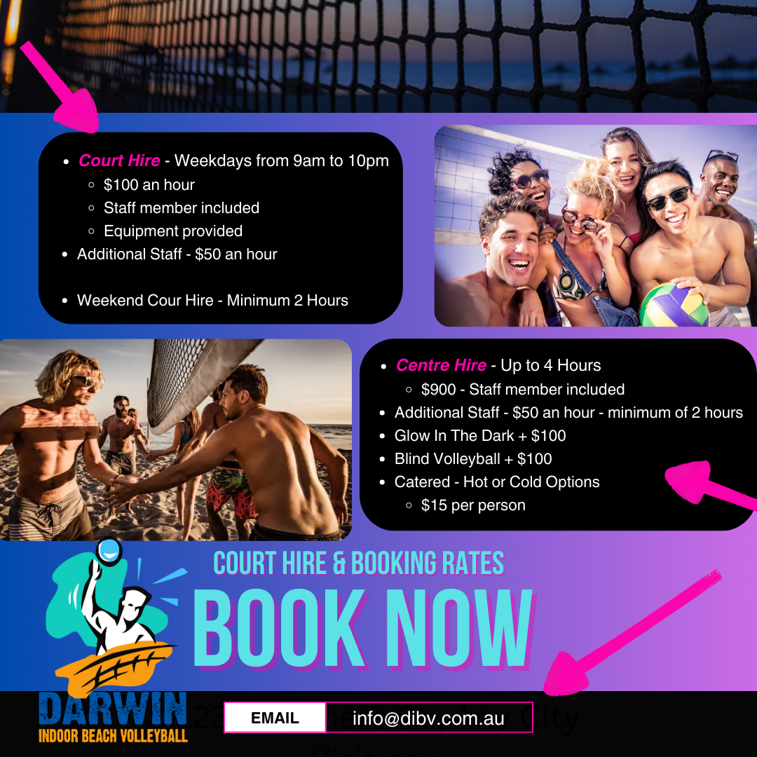 Darwin Indoor Beach Volleyball Private Functions